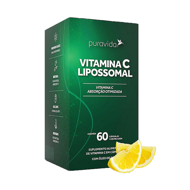 Vitamina C Lipossomal 1100mg 60 Caps Puravida