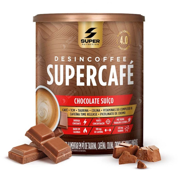 Desincoffee Supercafé 4.0 Termogênico Chocolate Suiço 220g