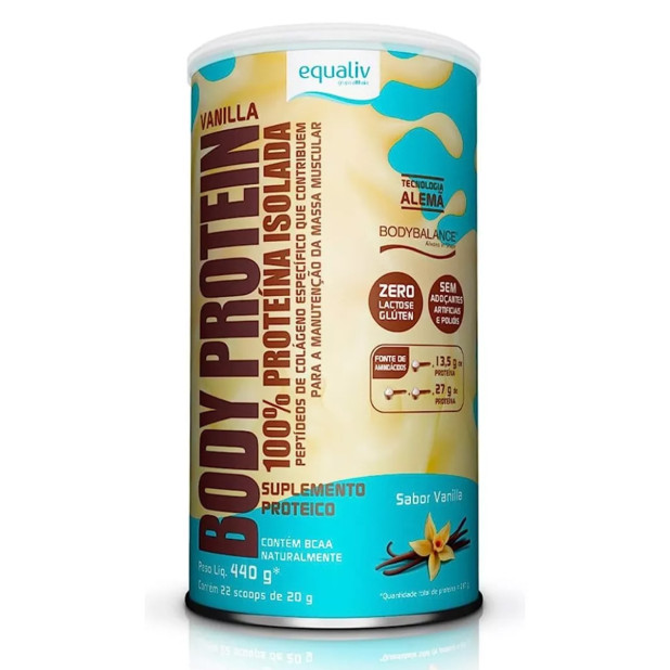 Body Protein Vanilla 100% Proteina 440g Equaliv
