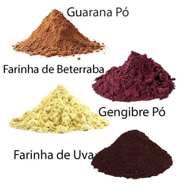 Pré-Treino Natural Farinha de Beterraba, Gengibre, Uva e Guaraná em Pó 200g