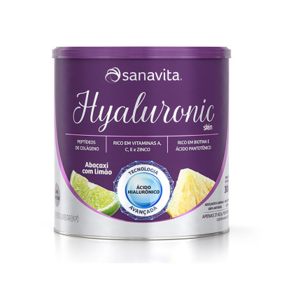 Colágeno Hyaluronic Skin - Abacaxi com Limão - Sanavita 300g
