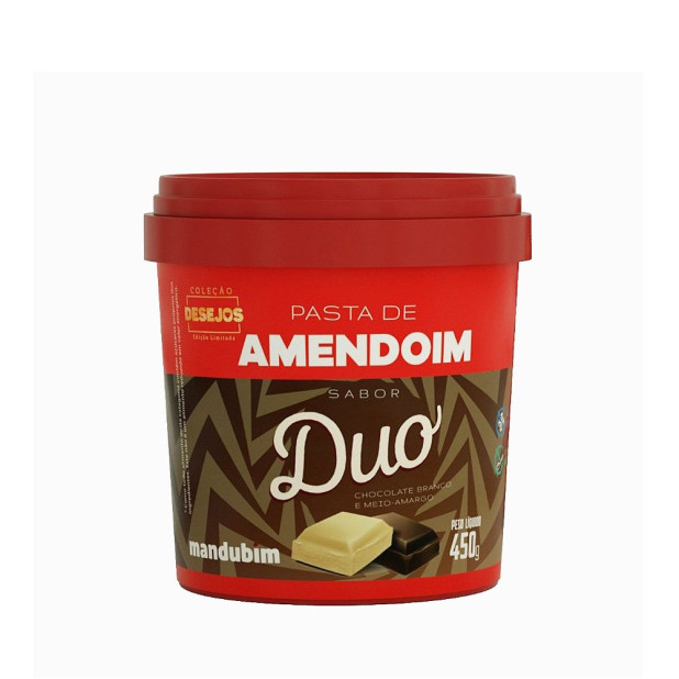 Pasta de Amendoim Chocolate Duo - Mandubim 450g